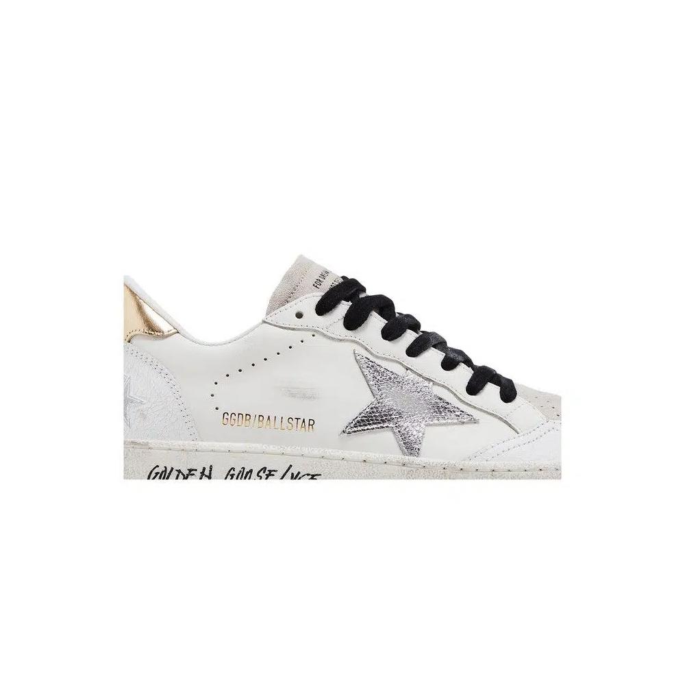 Кроссовки Golden Goose Wmns Ball Star 'White Silver Gold' 2