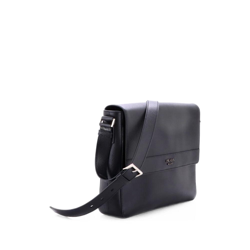 Logo Flap Messenger Bag Saffiano Leather Medium crossbody bag 3