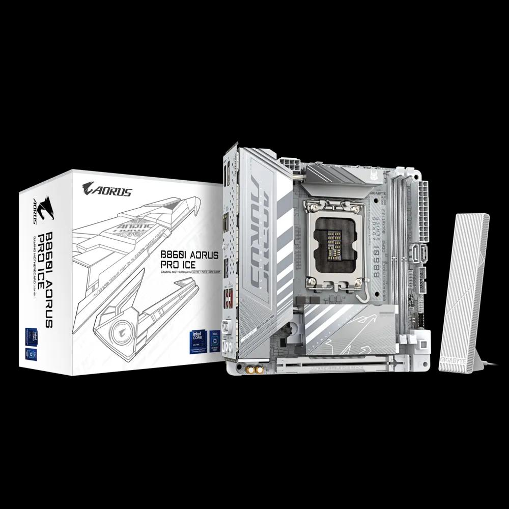 GIGABYTE B860I AORUS PRO ICE ITX белая материнская плата (DDR5) 1