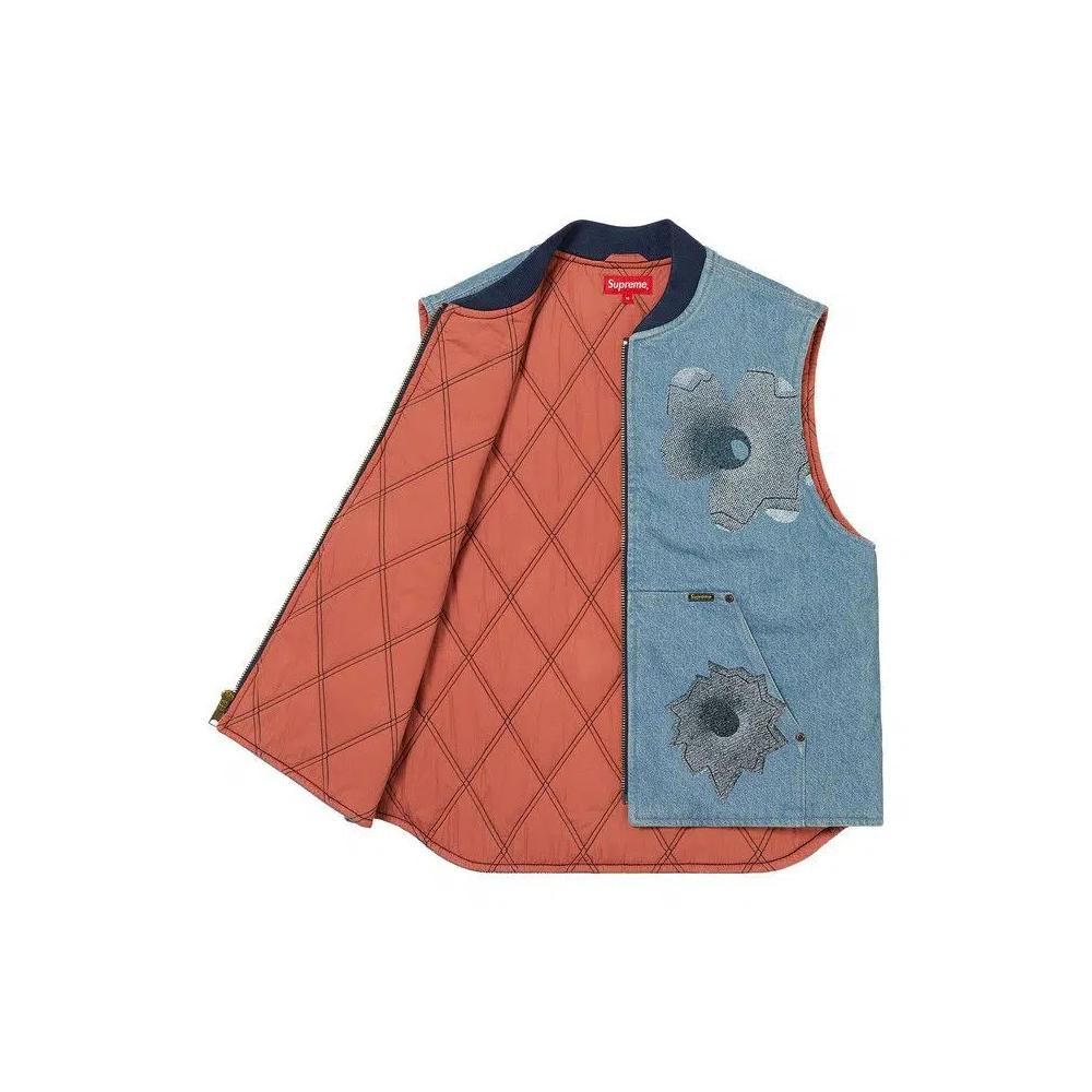 Жилеты Supreme x Nate Lowman Work Vest 'Деним' 3