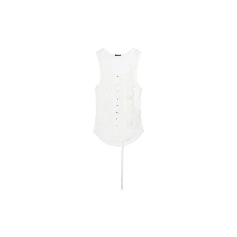 Топы Ann Demeulemeester Rase Serafino Tank Top 'Белый' 1