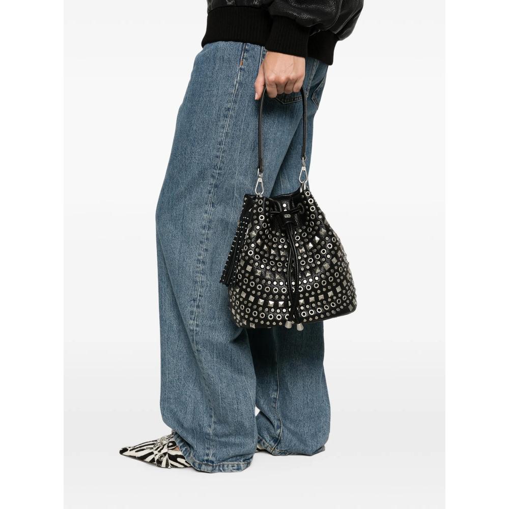 Solid stud-embellished bucket bag 2