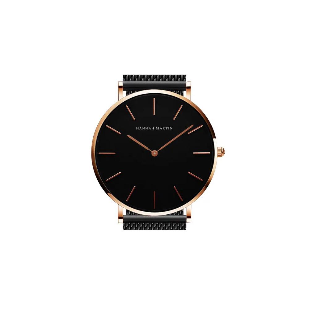 Satiny Classic Black Женские часы из нержавеющей стали с кварцевым механизмом 3