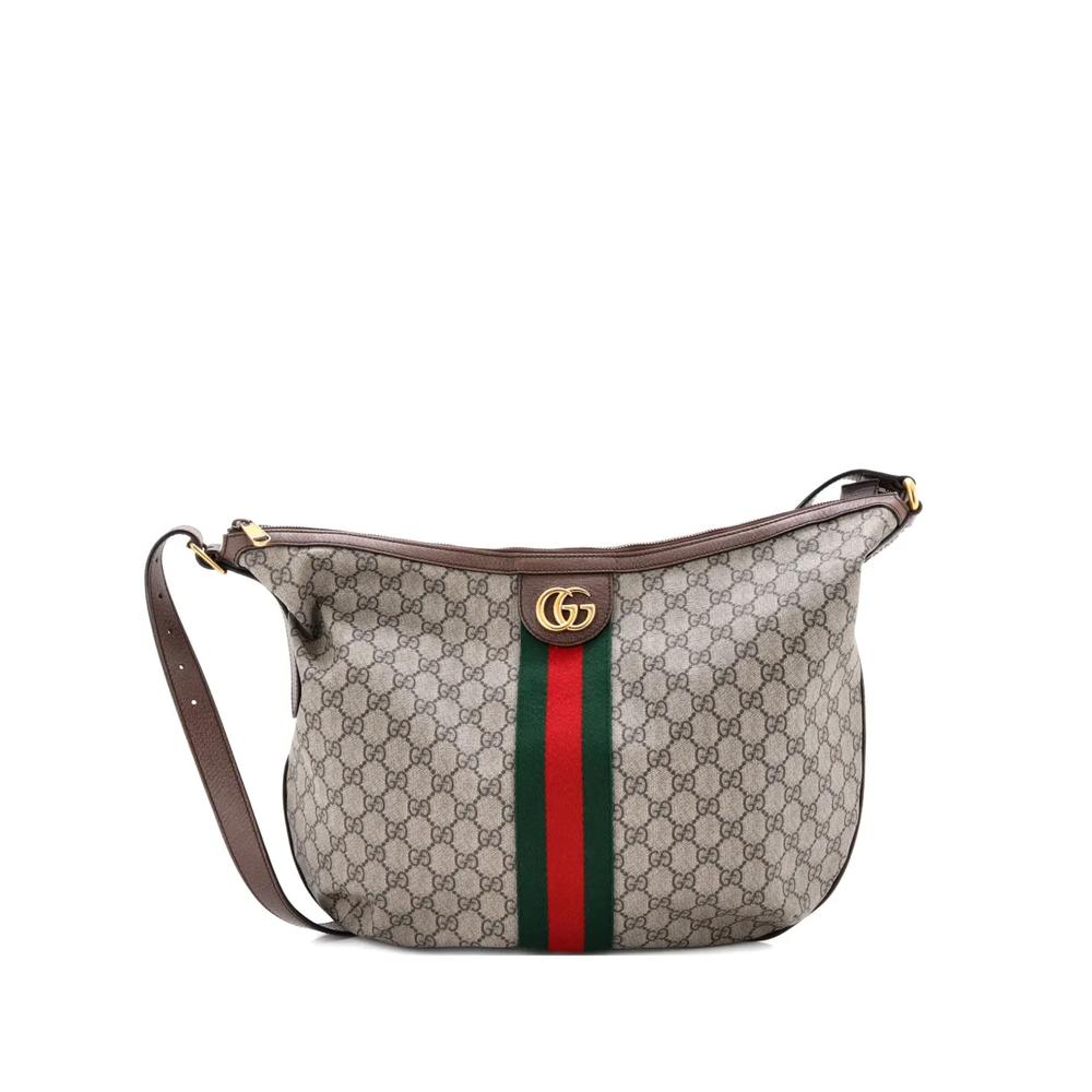 Ophidia Half Moon GG Coated Canvas Large hobo bag 1