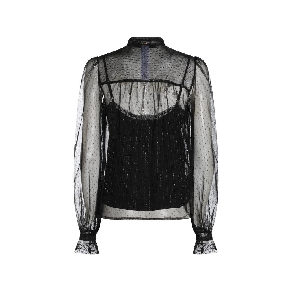 pussy-bow glitter-effect top 3
