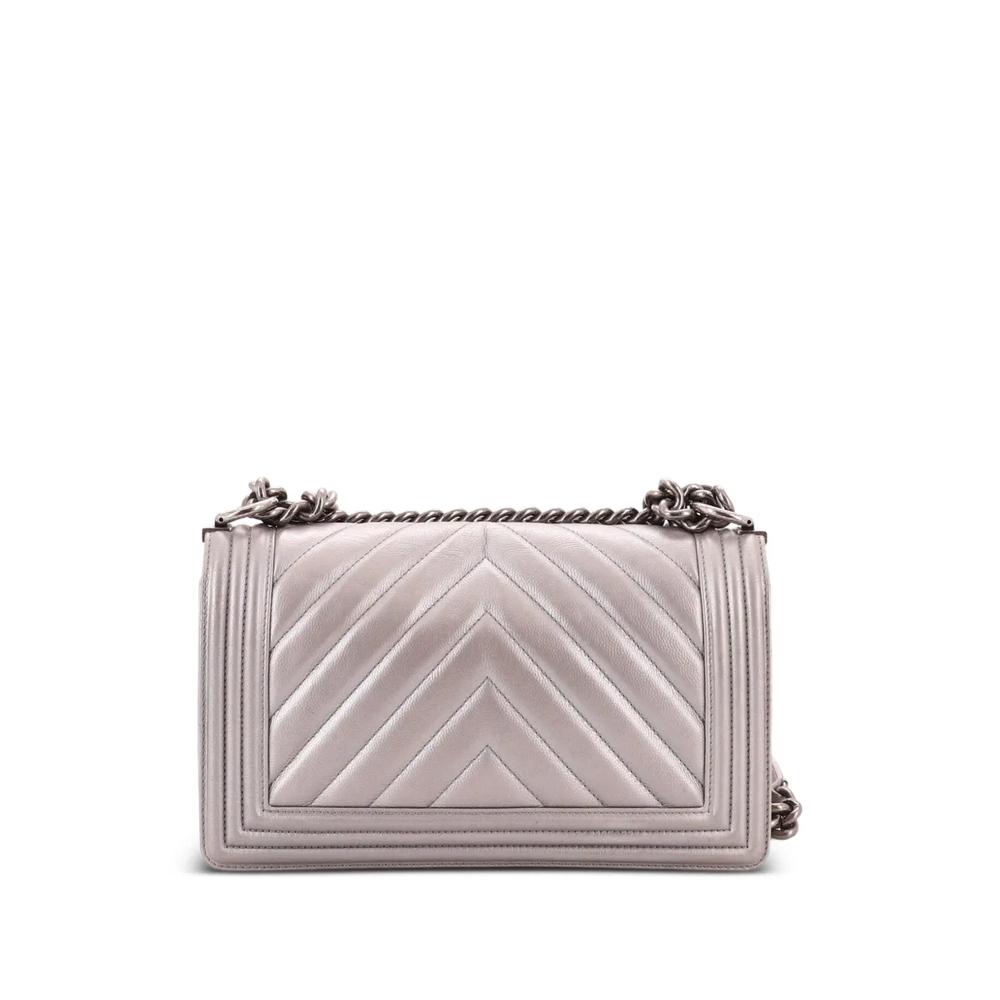 Сумка на плечо Boy Flap Bag Chevron Calfskin Old среднего размера 2