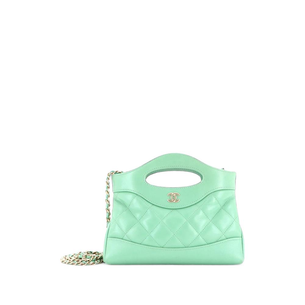 31 Shopping Bag Clutch with Chain Quilted Lambskin Small crossbody bag 4