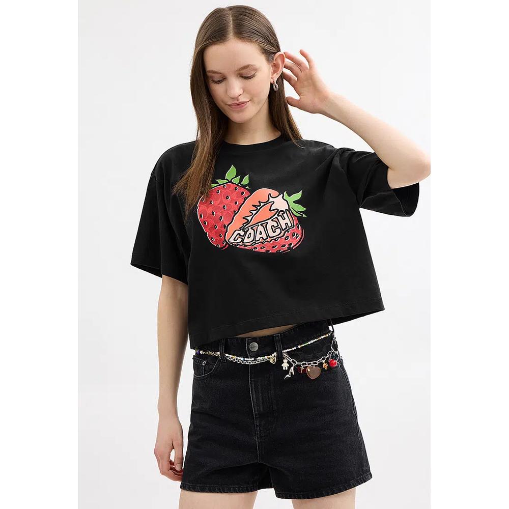 Укороченная футболка Strawberry 1