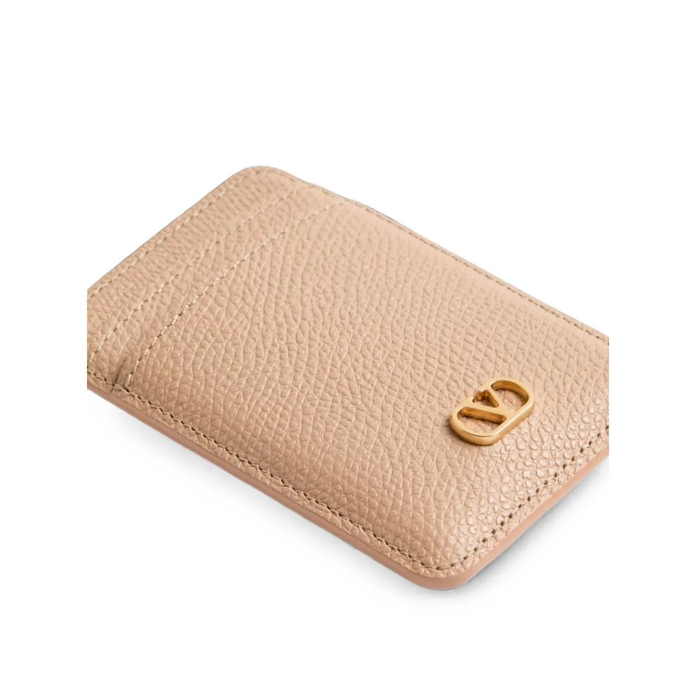 VLogo Signature magnetic card holder n grainy calfskin 4