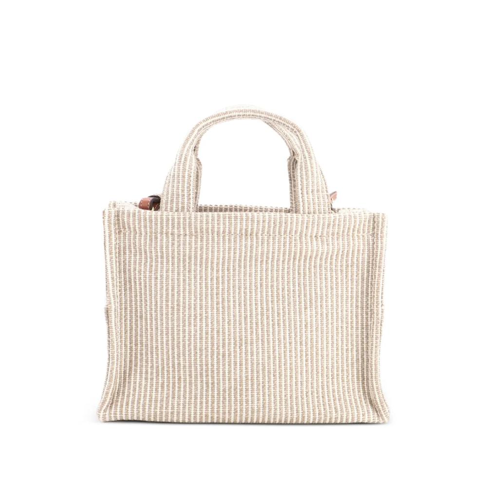 Маленькая сумка-тоут Cabas Thais Triomphe Striped Canvas 2