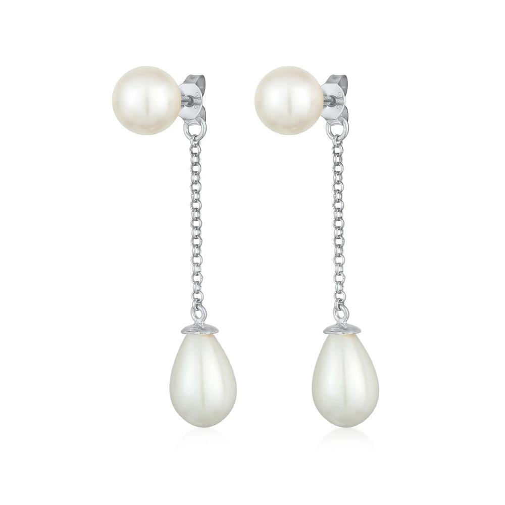 Серьги-каффы с жемчугом Swarovski® – серебро 925 1