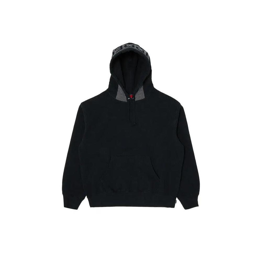 Худи Supreme Jacquard Stripe Hooded Sweatshirt 'Black' 1