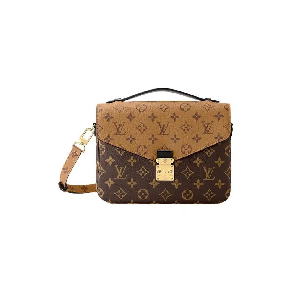 Сумки с верхней ручкой Louis Vuitton Pochette Metis 'Brown Monogram Reverse Canvas' 1