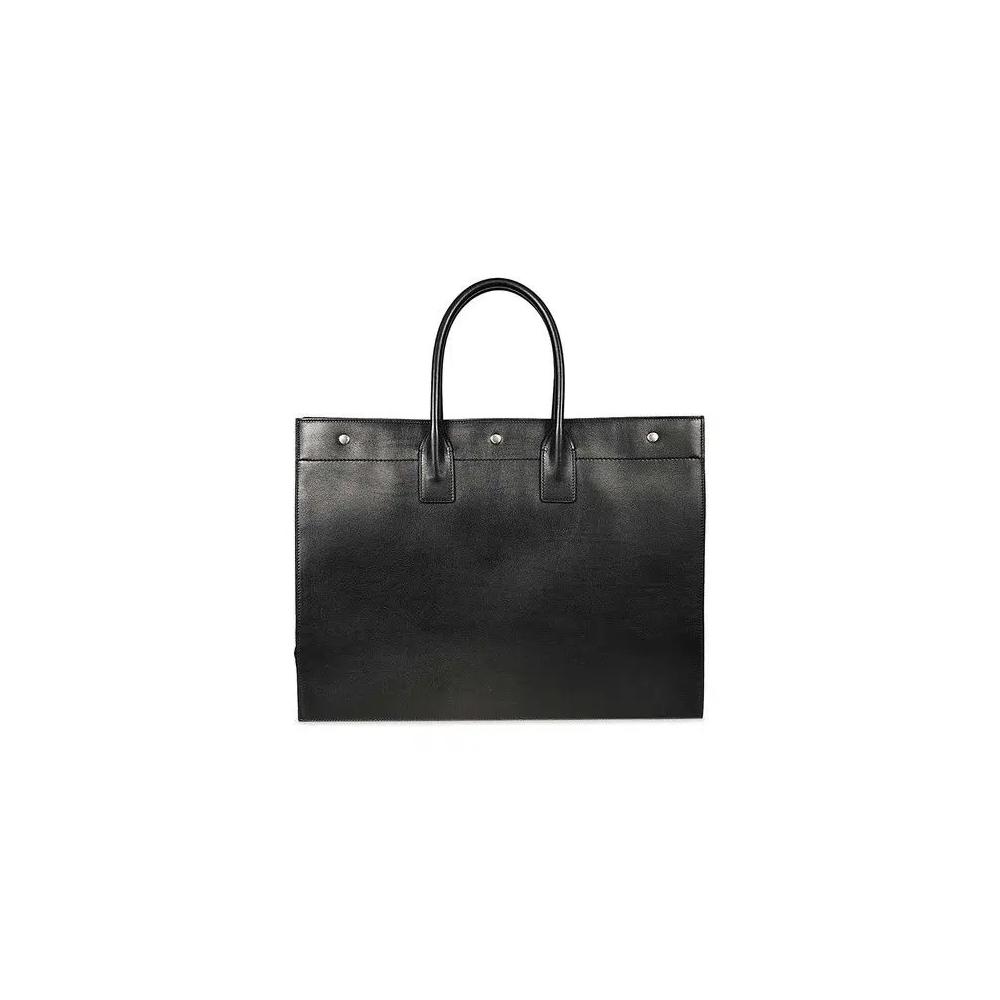 Сумки Saint Laurent Rive Gauche Большая сумка-тоут 'Черный' 2