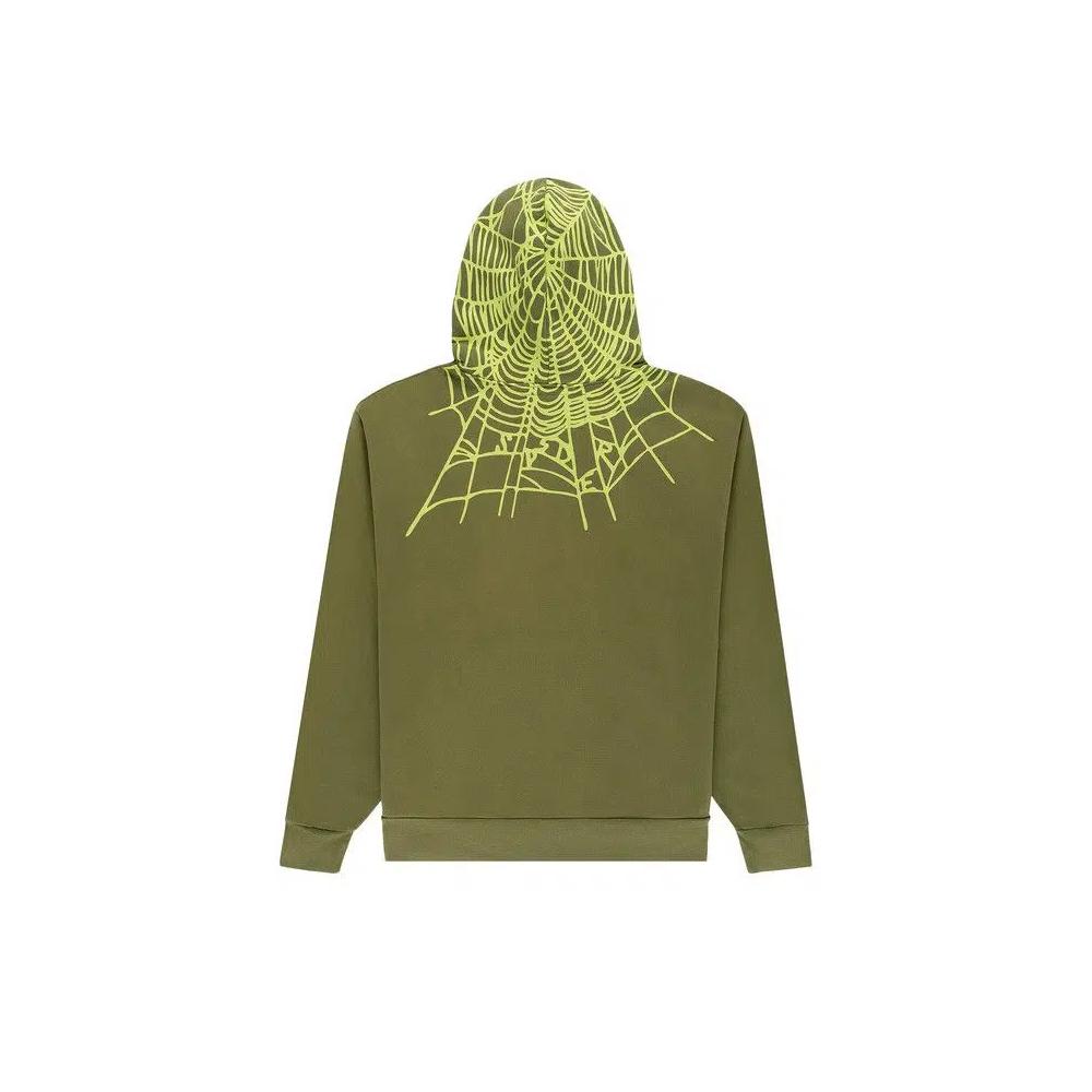Худи Sp5der Heavy Web Hoodie «Olive» 2