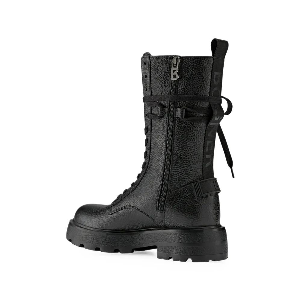 Riga lace-up grained leather boots 2