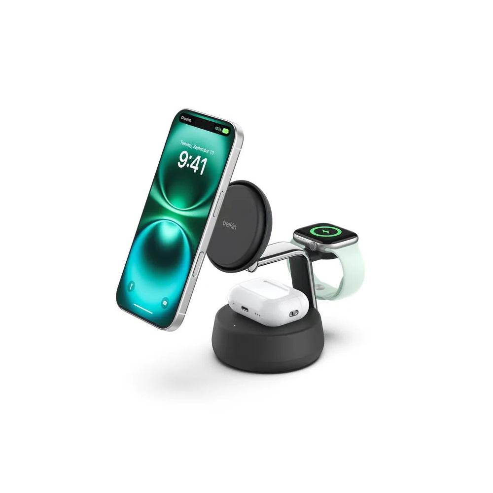 BELKIN UltraCharge Pro Qi2 3-в-1 магнитное зарядное устройство 25W - Black 1