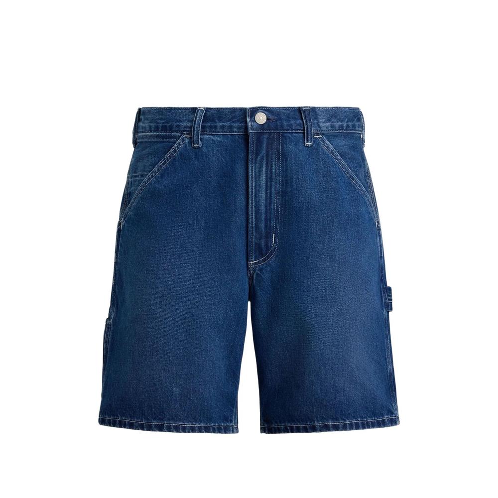 logo-embroidered carpenter shorts 1