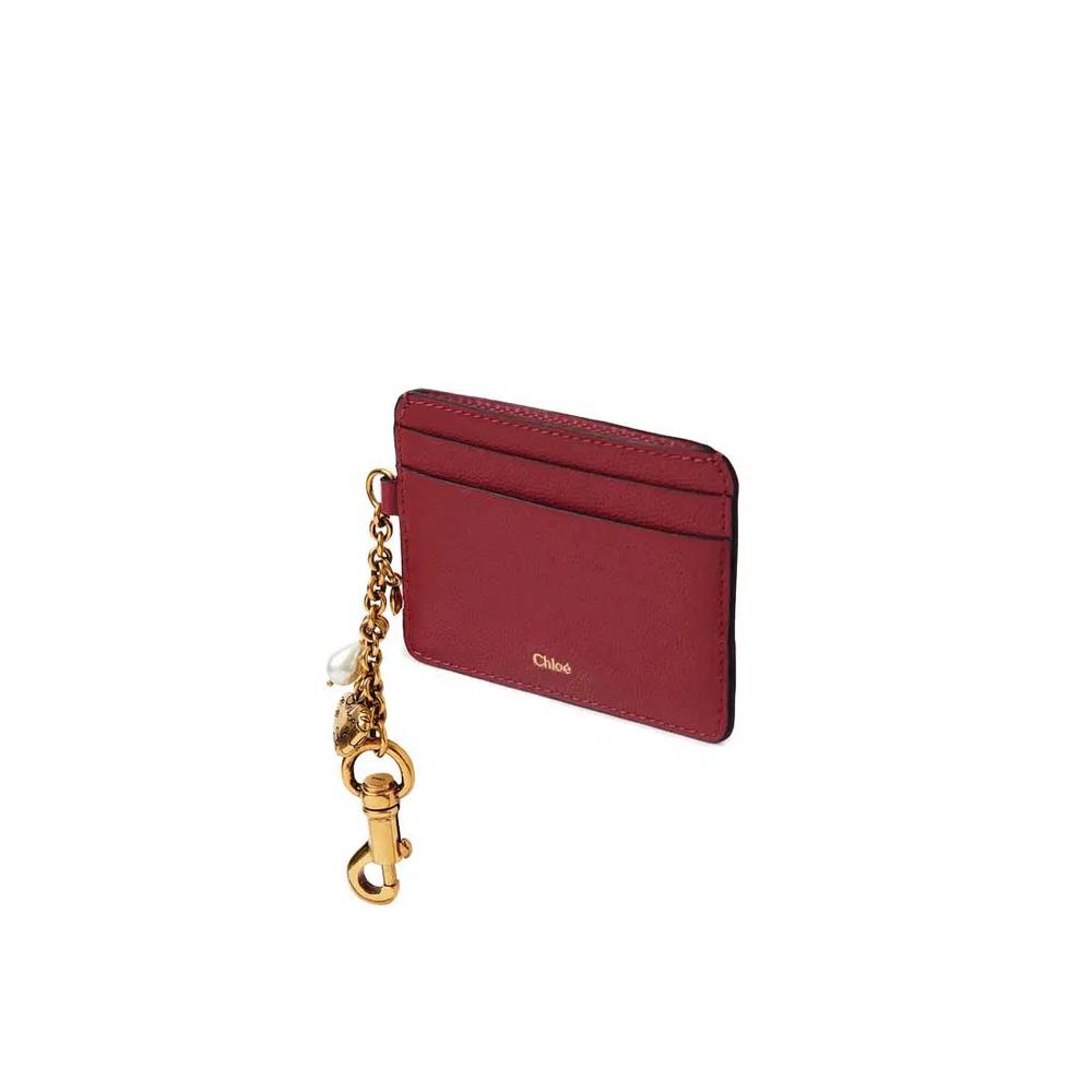 Держатель для карт Charms из зернистой кожи Брюнет-красный CH25AP977Q12622 2