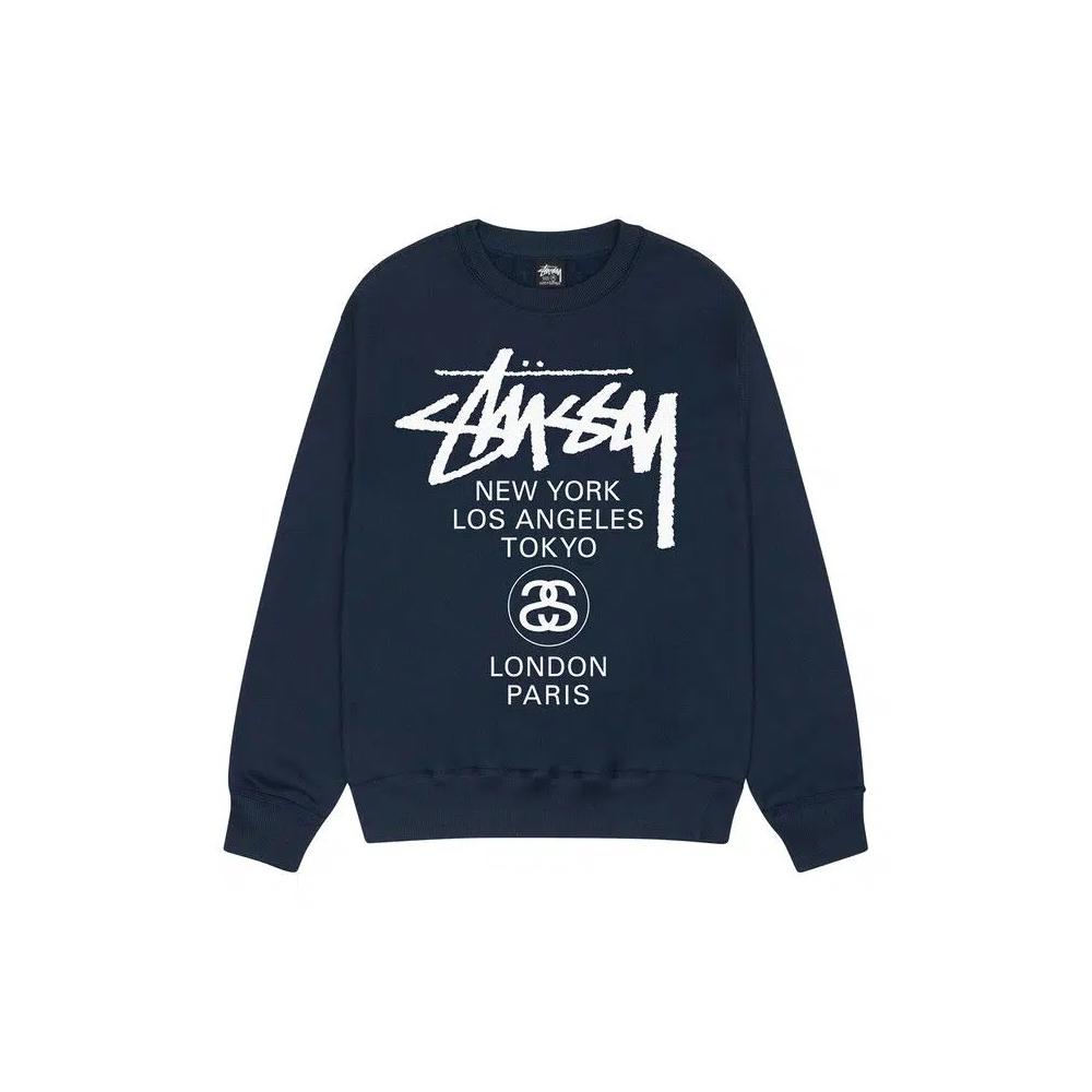Свитшоты Stussy World Tour Crew 'Navy' 1
