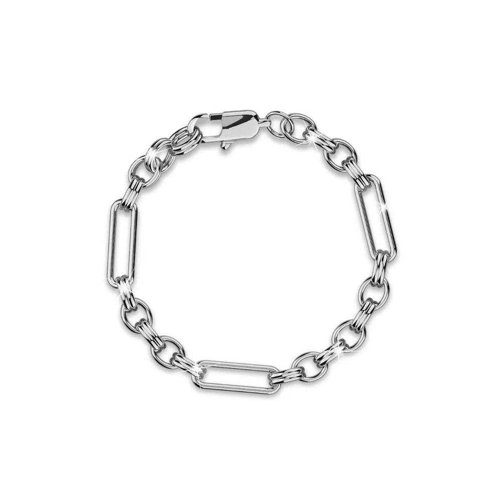 Браслет Roxanne Oval Link Paperclip Chain из белого золота 1