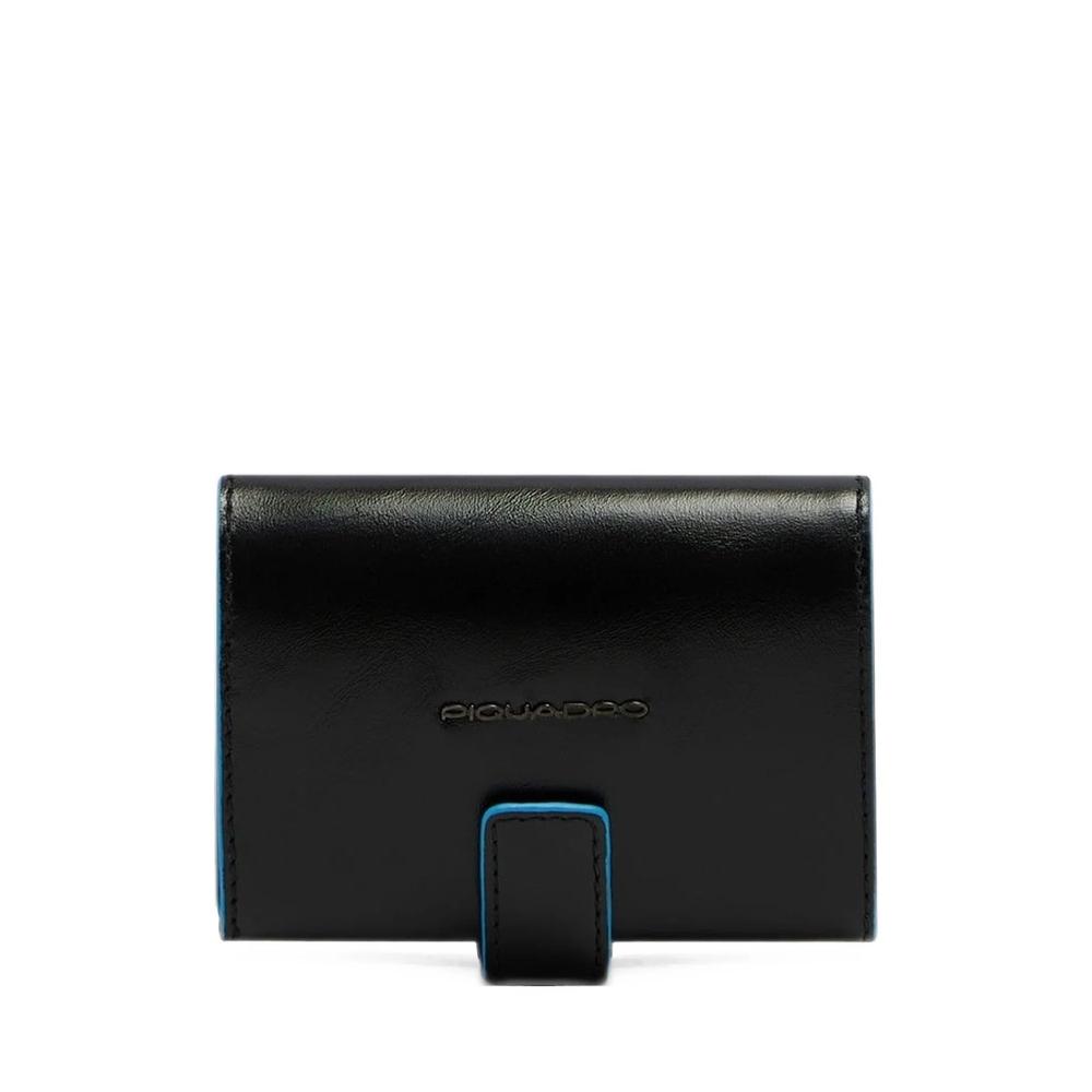 Blue Square logo-debossed leather cardholder 1