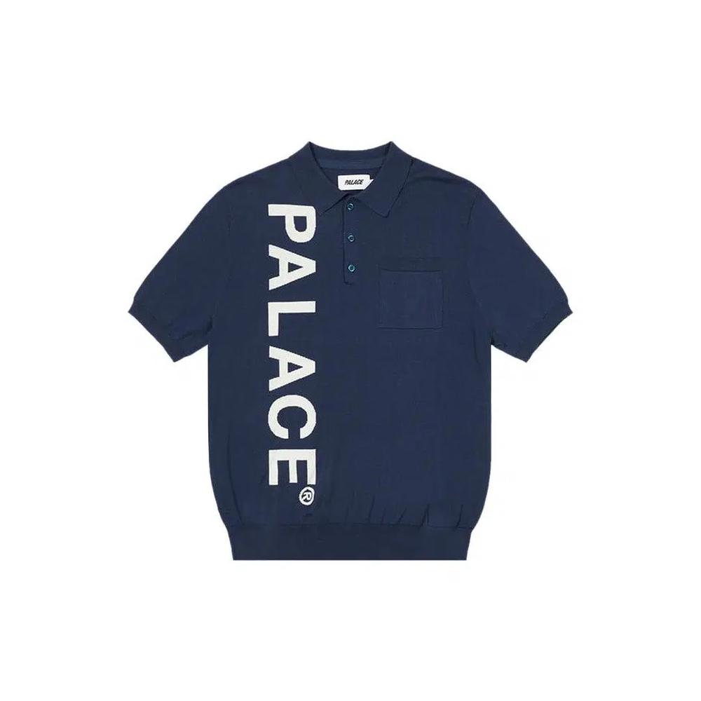 Поло Palace Intarsia Font Polo 'Темно-синий' 1