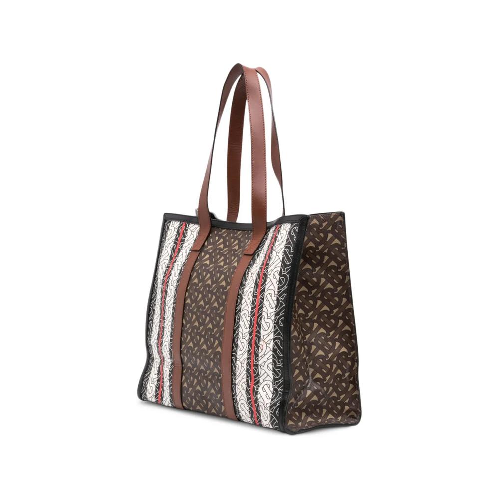 Сумка-тоут TB Monogram E Canvas Stripe Book (2018-2023 годы) 2