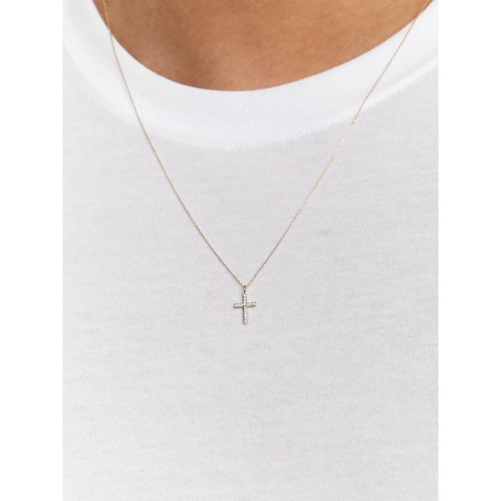 Колье Cross из желтого золота с бриллиантами 2