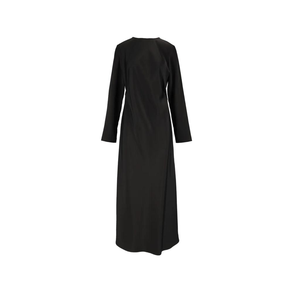 long-sleeve gathered maxi dress 2