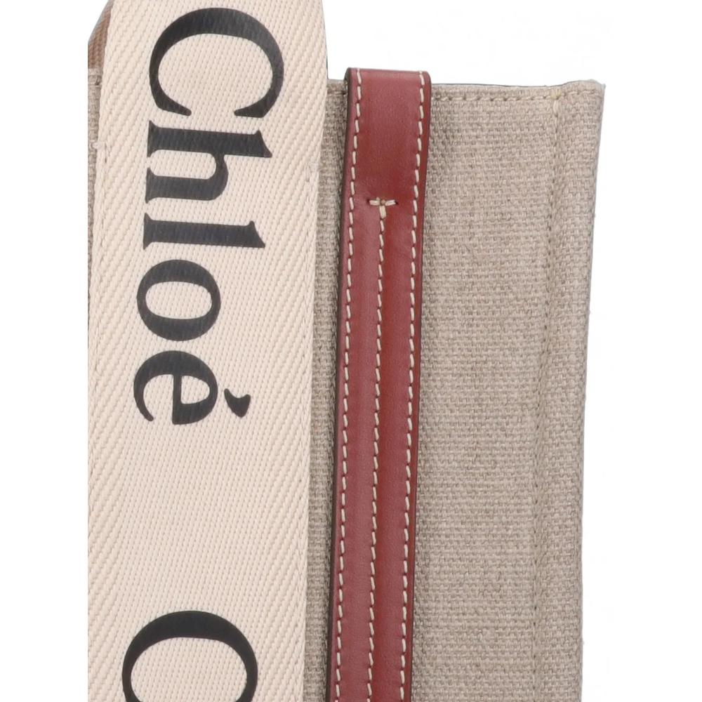 small Woody logo-strap tote bag 5