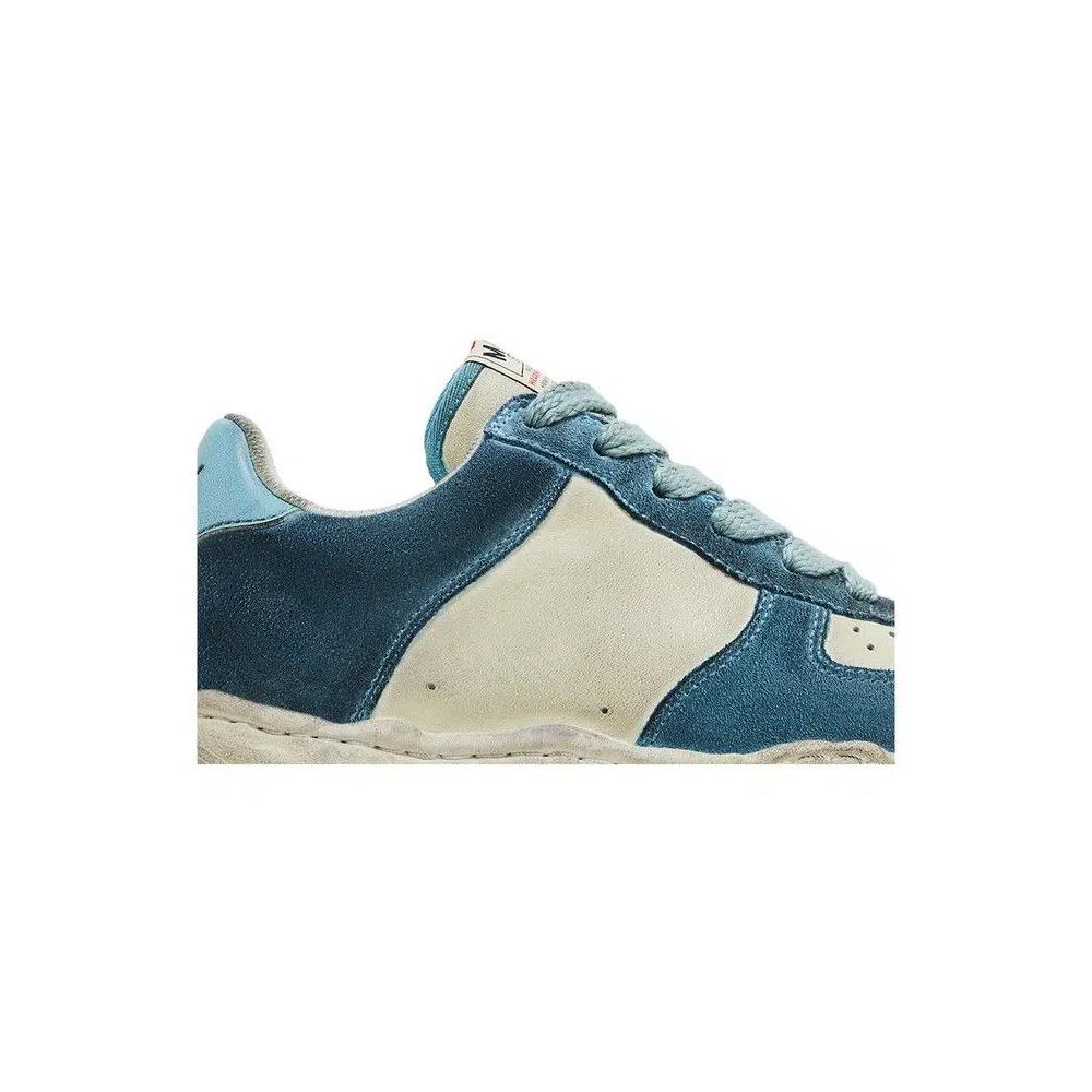 Кроссовки Maison Mihara Yasuhiro Wayne OG Sole Distressed Leather Low 'Blue White' 2