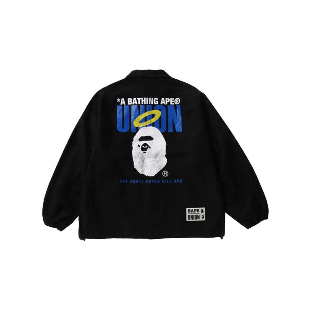 Куртки-коуч BAPE x Union Pigment Dyed Coach Jacket 'Black' 2