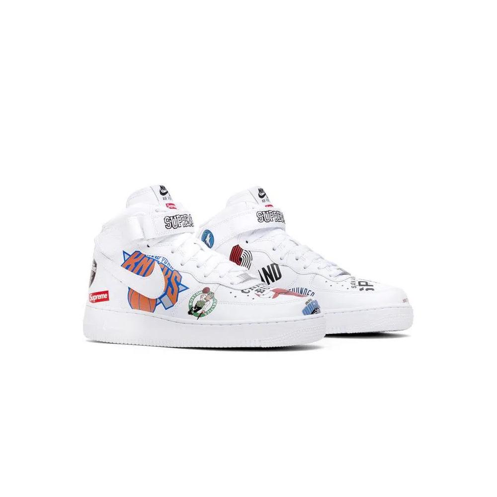 Кроссовки Supreme x NBA x Nike Air Force 1 Mid 'White' 8