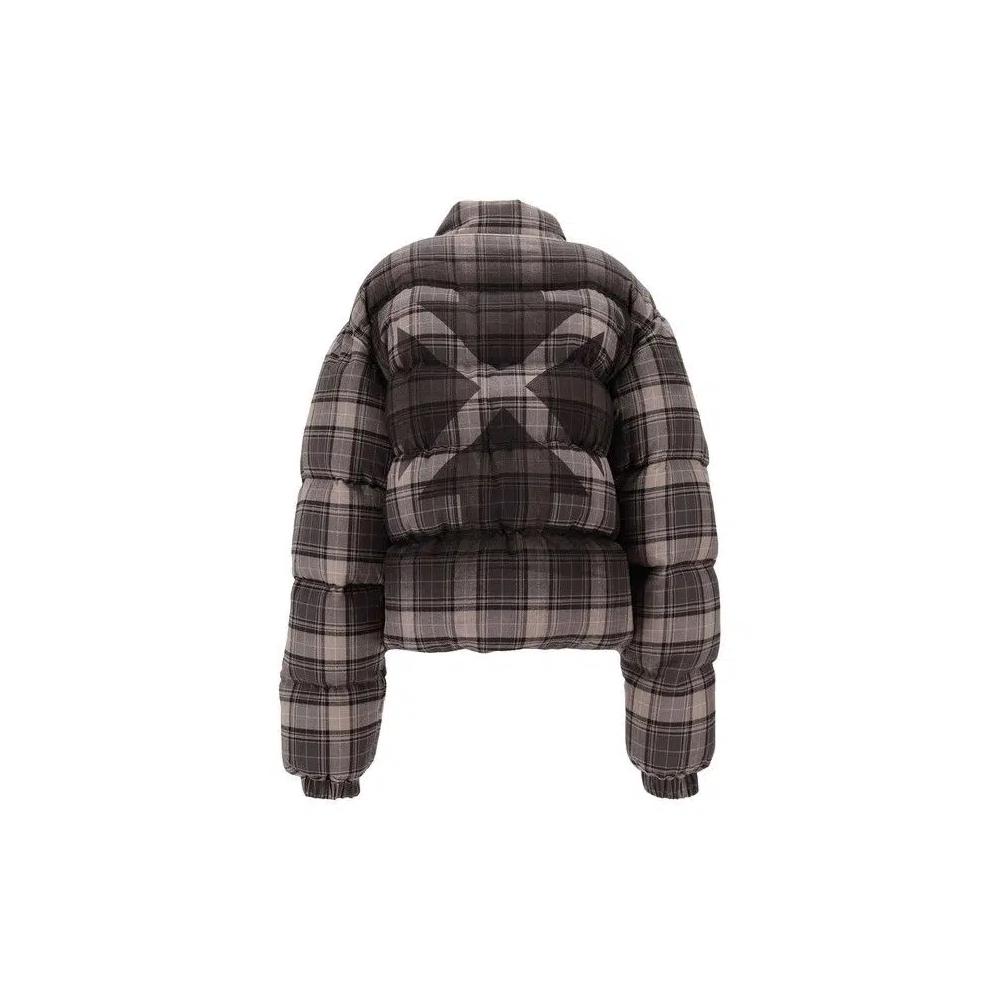 Пуховики Off-White Spray Check Flannel Down Jacket 'Dark Grey/Black' 2
