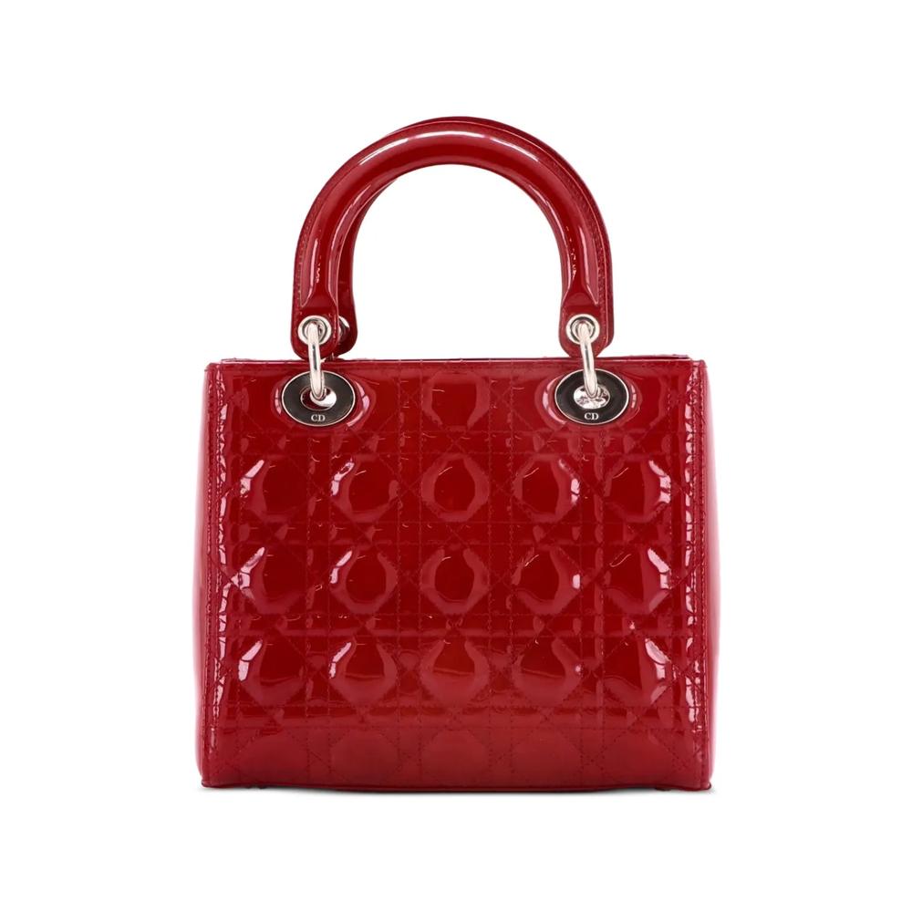 Стеганая сумка-сэтчел Lady Dior NM Bag Cannage среднего размера 2