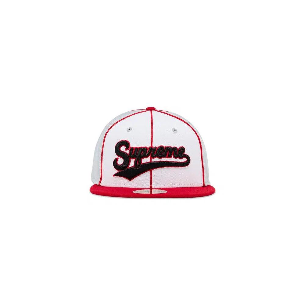 Головные уборы Supreme Piping Script Logo New Era 'Grey' 1