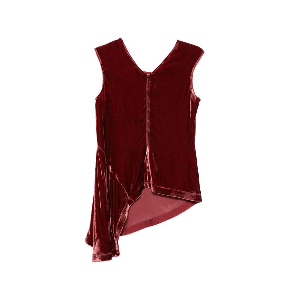 asymmetric velvet top 2