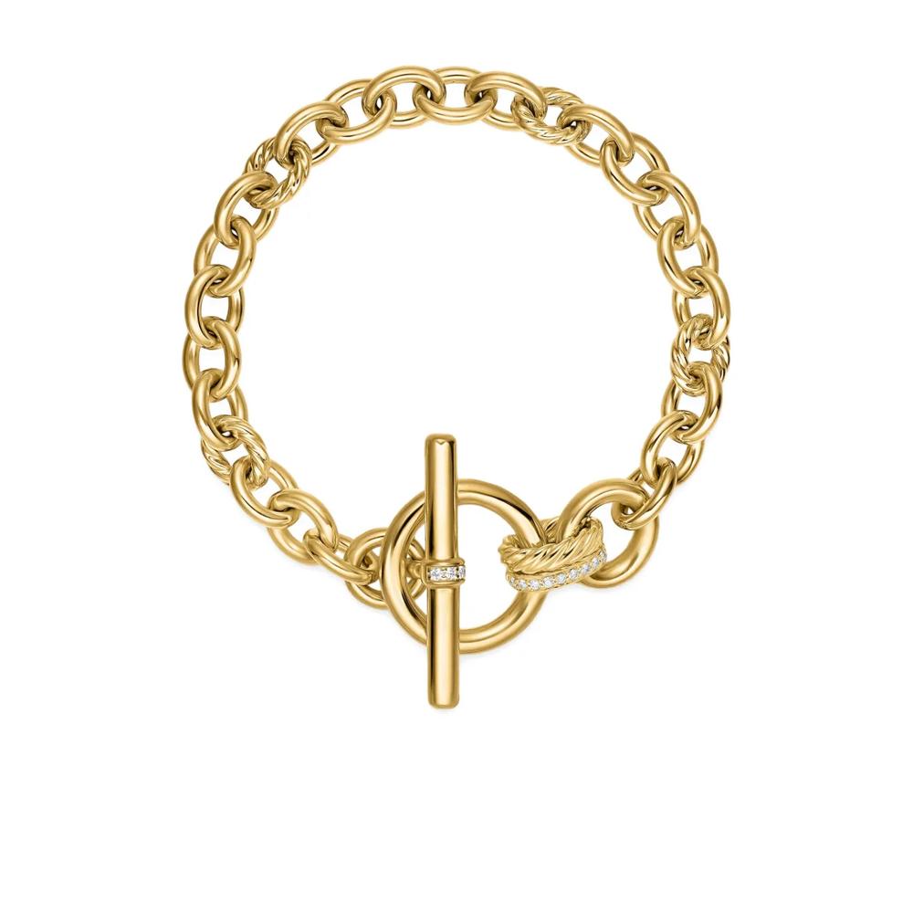 Браслет DY Mercer® Toggle Chain из желтого золота с бриллиантами 2