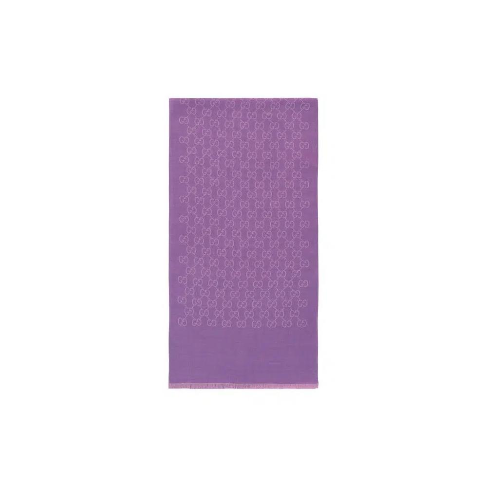 Шарфы Gucci Logo Monogram Scarf 'Сиренево-розовый' 3