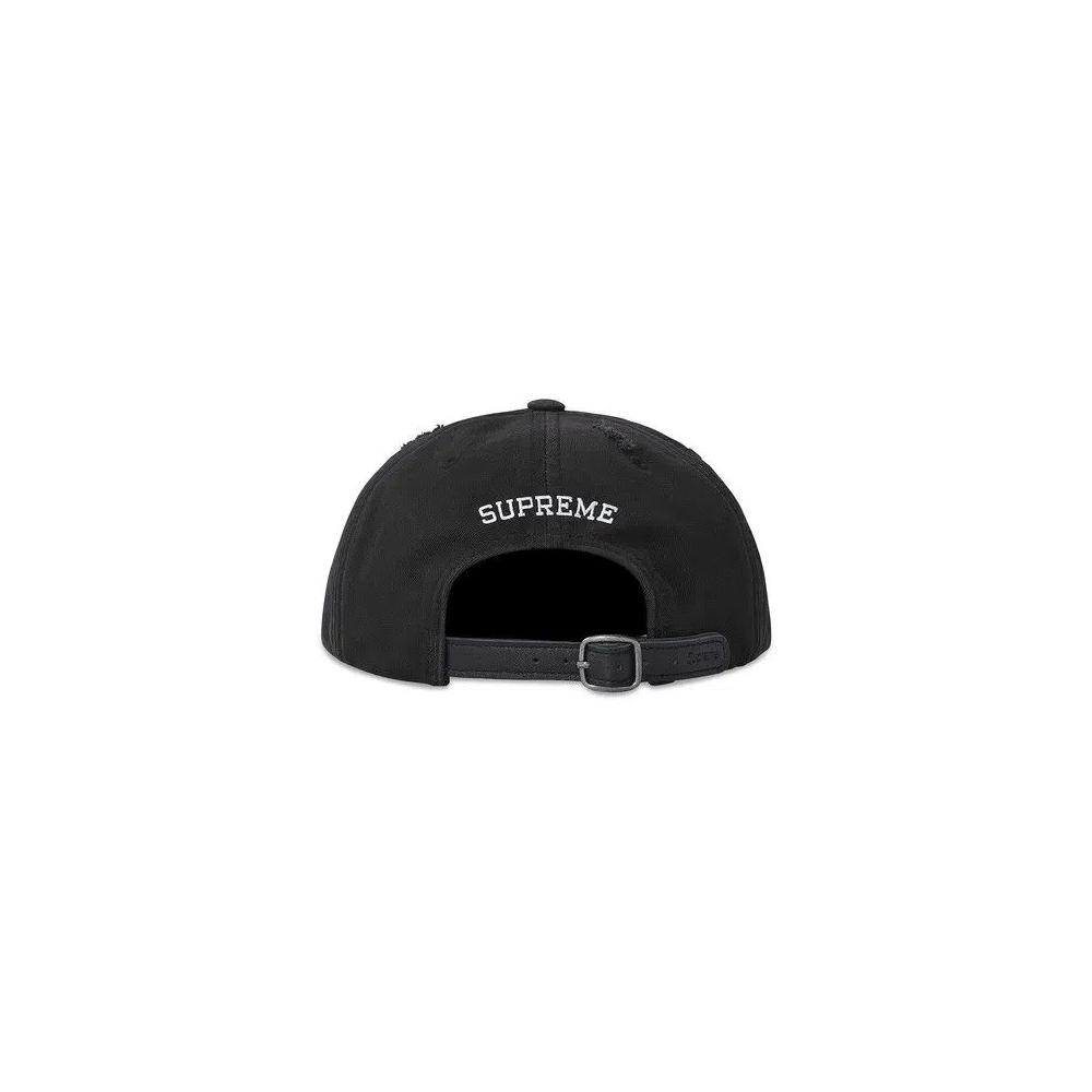 Кепки Supreme Distressed Script 6-Panel 'Black' 2