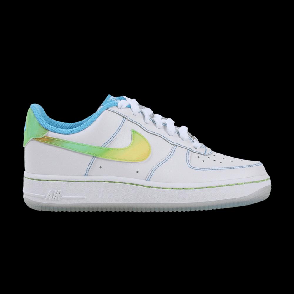 Кроссовки Nike Air Force 1 Low LE GS 'White Pro Cyan Citron' 1