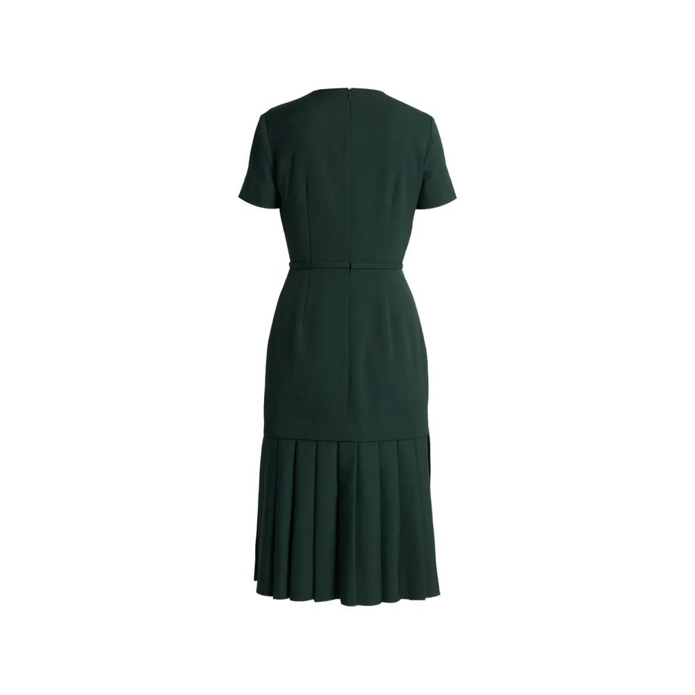 floral-embroidered pleated dress 2