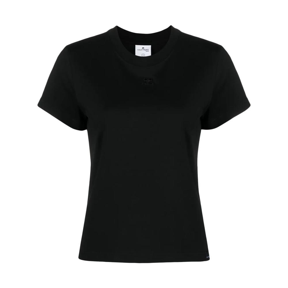 logo-embroidered cotton T-shirt 1