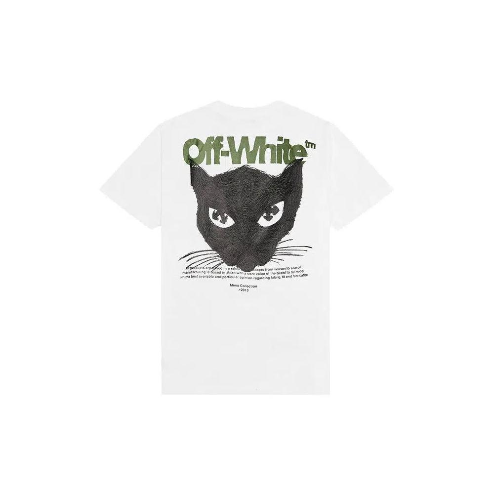 Футболки Off-White Cat Over Skate Short-Sleeve Tee 'White/Black' 2