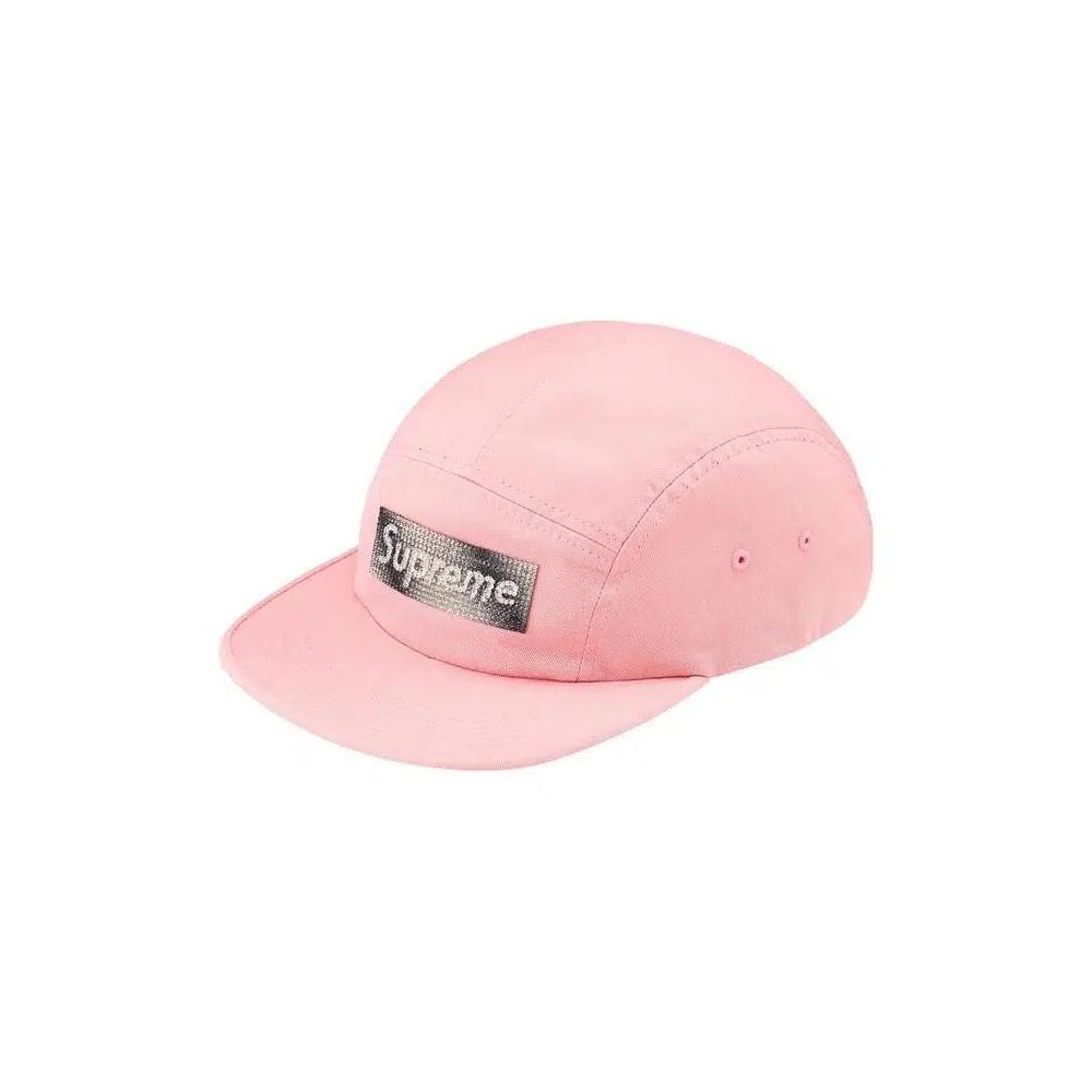 Кепки Supreme Rhinestone Label Camp Cap 'Розовый' 2