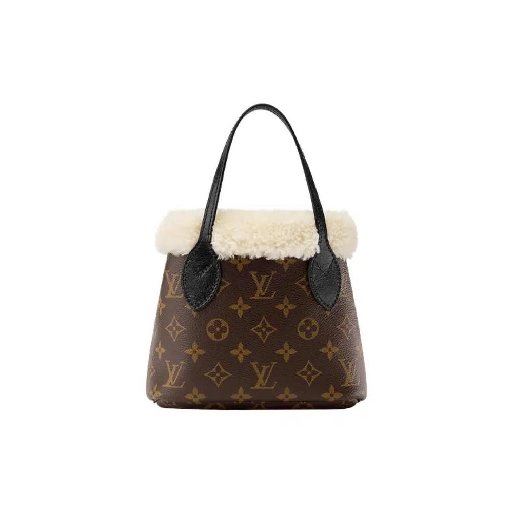 Сумки через плечо Louis Vuitton Neverfull BandoulièRe Inside Out Bb 'Brown Monogram Shearling' 2