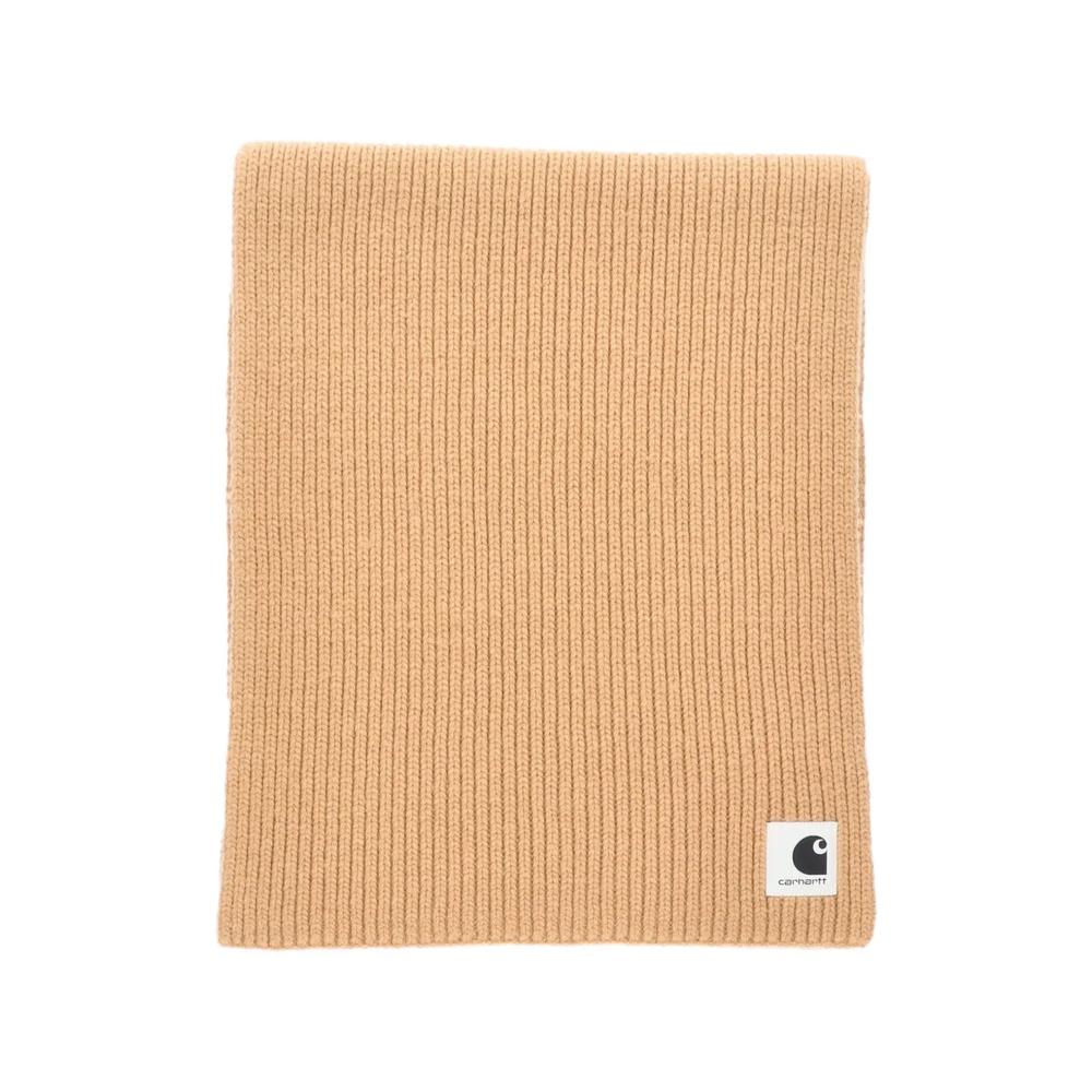 Mira ribbed-knit logo-patch scarf 2