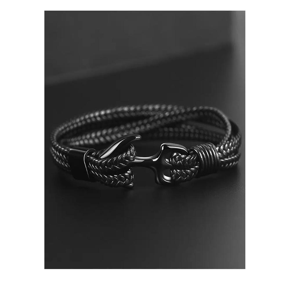 Мужской браслет-якорь из стали 316L 4