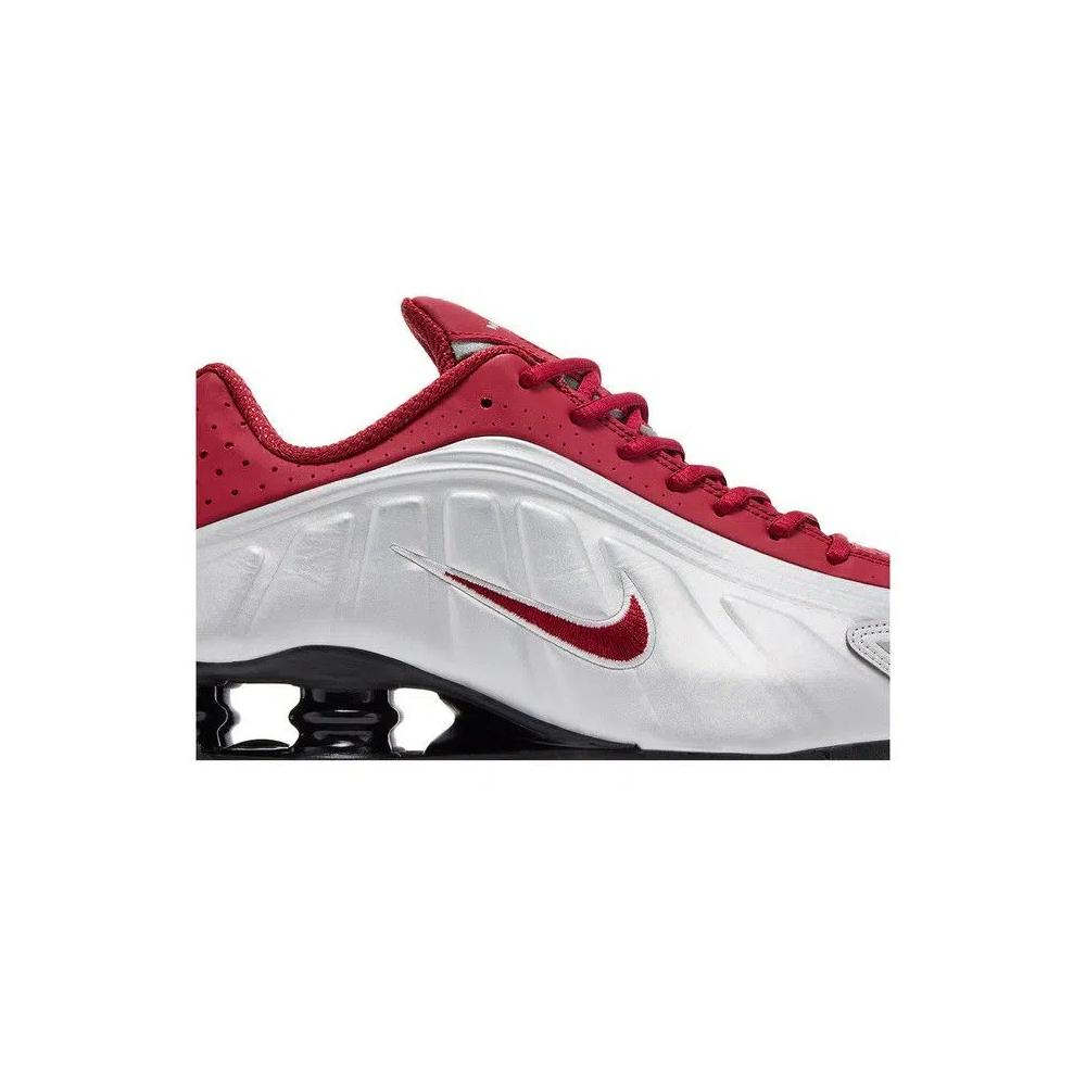 Обувь Nike Shox R4 'Metallic Silver Black Team Crimson' 2